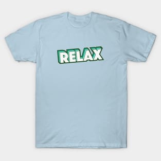 Retro Relax Word Art with Stripes T-Shirt